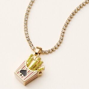KATE SPADE NEW YORK X TARGET FRENCH FRIES NECKLACE RHINESTONES NEW